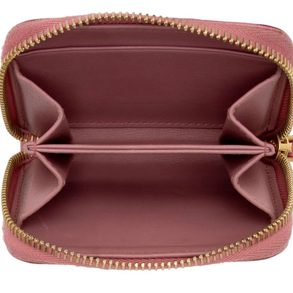 Prada Saffiano Zip Card Case Wallet - Picture 5 of 15